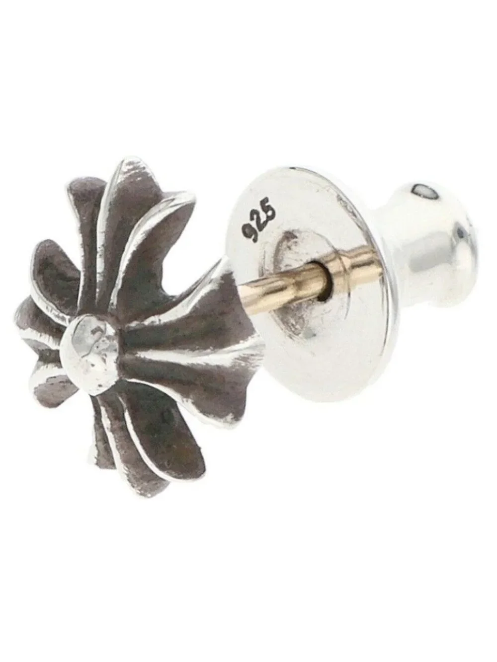 Chrome Hearts No2 CH Pls CH Plus Stud Silver Earrings